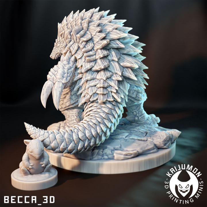 Kaijumon Sandshrew & Sandslash (Kanto and Alolan Forms)  | Resin Miniatures | Pokémon Kaiju Fusion Collectibles