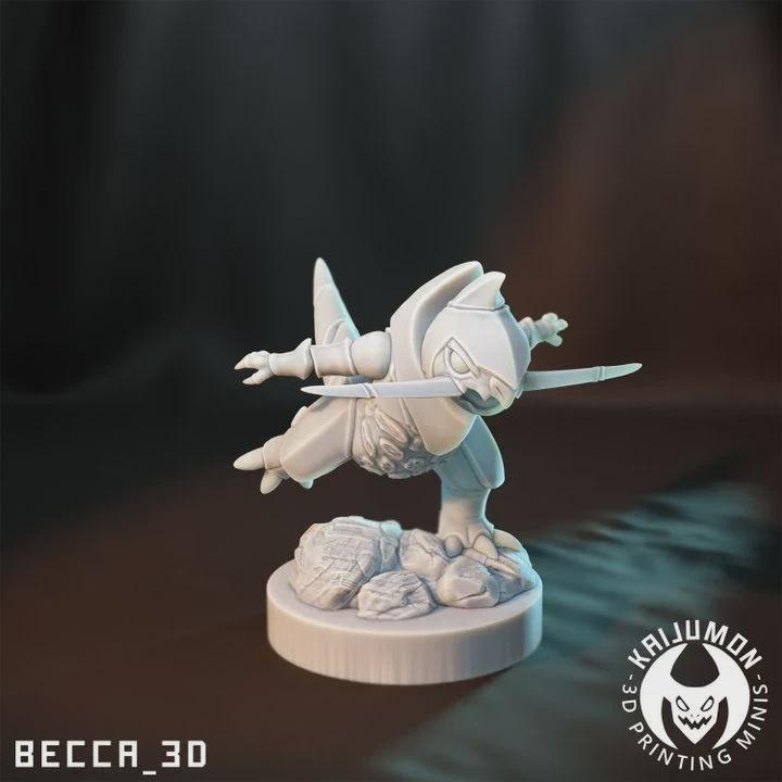 Kaijumon Axew, Fraxure & Haxorus | Resin Miniatures | Pokémon Kaiju Fusion Collectibles