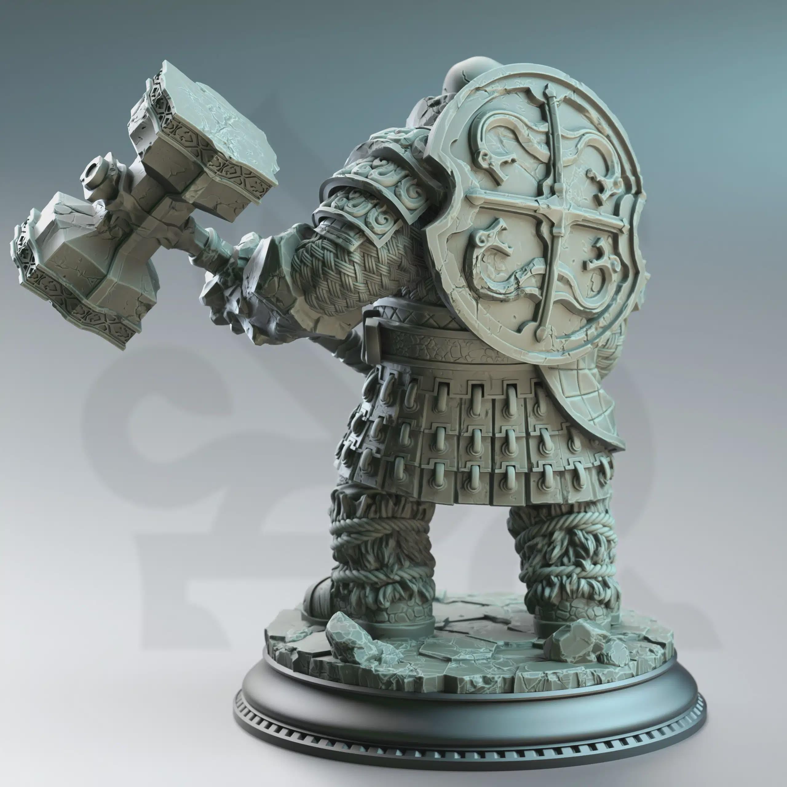 Kilroy of Voksnja – Earth Elemi Dwarf Cleric | Fantasy D&D Miniature | Hero, Villain or NPC, Resin Model