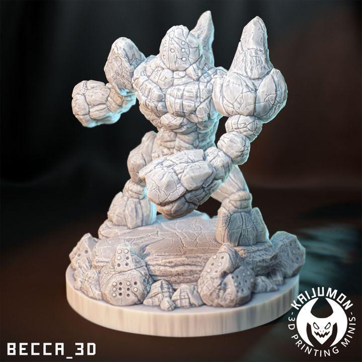 Kaijumon Regirock | Resin Miniatures | Pokémon Kaiju Fusion Collectibles