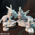 Kaijumon Oshawott, Dewott, Samurott & Mega Samurott | Resin Miniatures | Pokémon Kaiju Fusion Collectibles