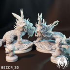 Kaijumon Oshawott, Dewott, Samurott & Mega Samurott | Resin Miniatures | Pokémon Kaiju Fusion Collectibles