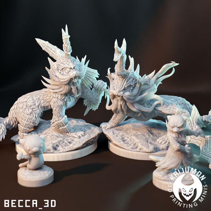 Kaijumon Oshawott, Dewott, Samurott & Mega Samurott | Resin Miniatures | Pokémon Kaiju Fusion Collectibles