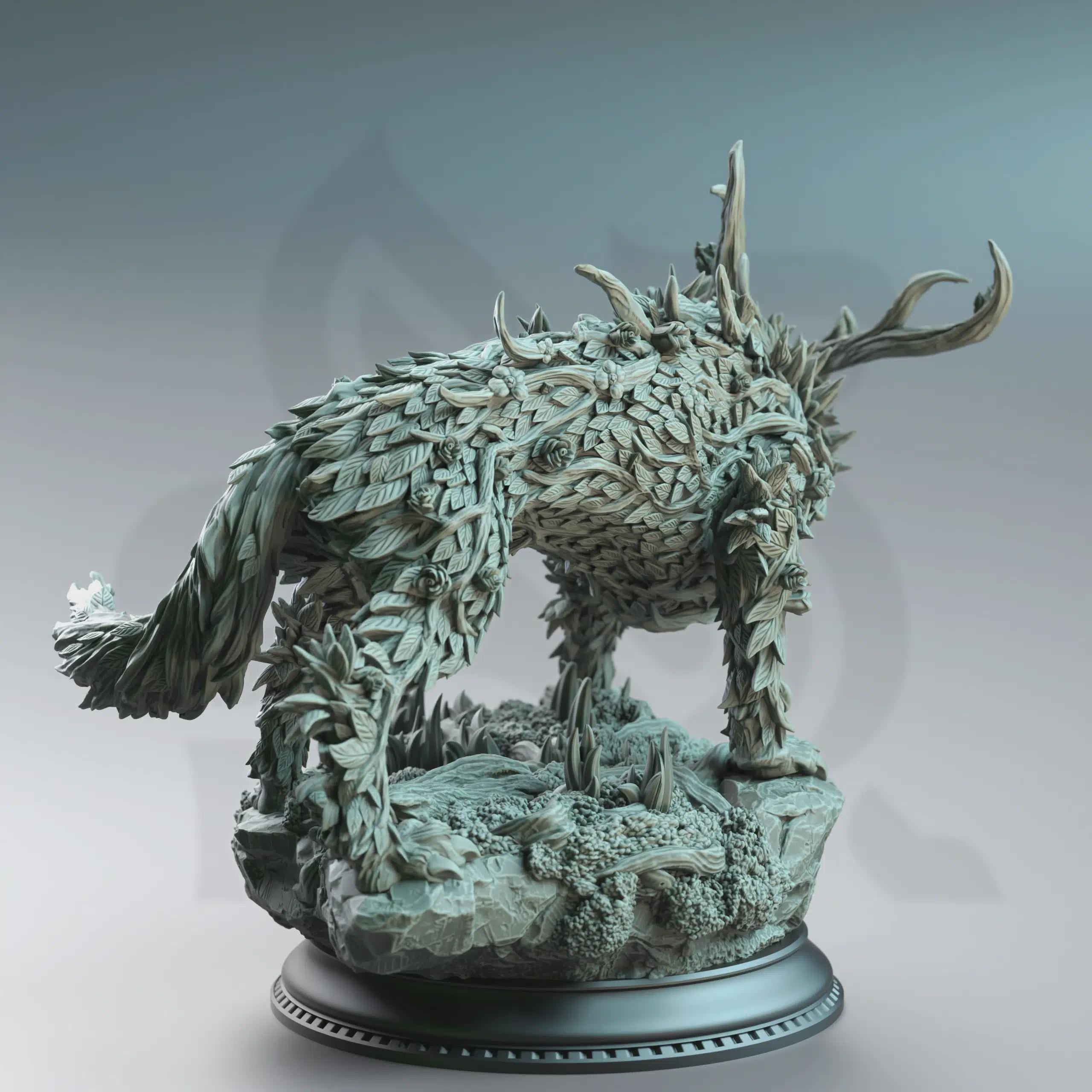 Faenror the Fey Touched – Direwolf of the Woods | Fantasy Monster Miniature | D&D Creature, Boss Enemy, Resin Model
