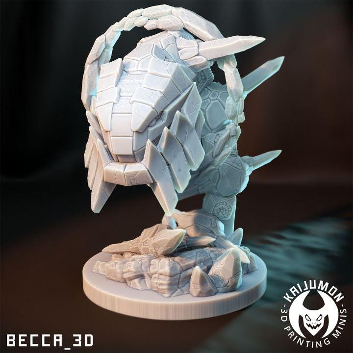 Kaijumon Onix, Steelix & Mega Steelix | 3D Resin Printed Figures | Unpainted Miniatures for Painting, Display, or TTRPG