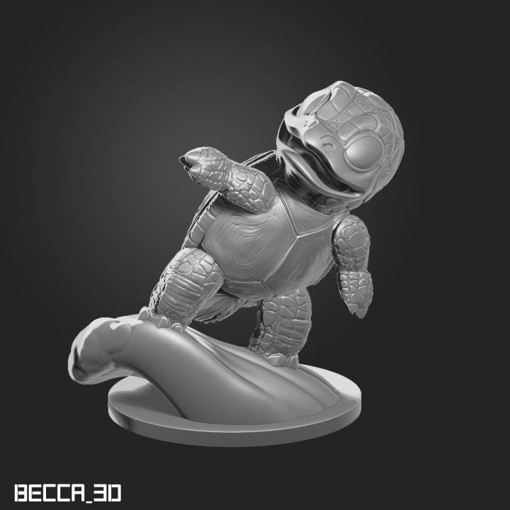 Kaijumon – Squirtle, Wartortle, Blastoise, Mega Blastoise & GMAX Blastoise | Resin Miniatures | Pokémon Kaiju Fusion Collectibles