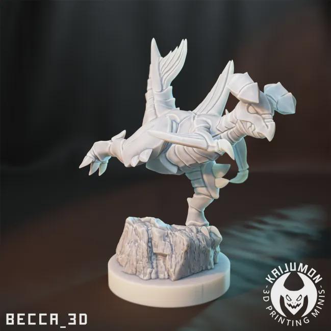 Kaijumon Gible, Gabite & Garchomp  | Resin Miniatures | Pokémon Kaiju Fusion Collectibles