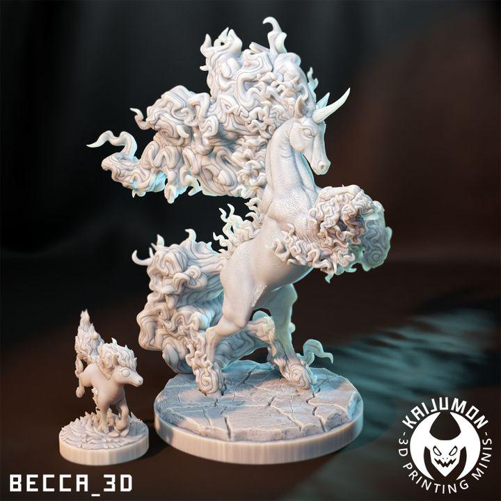 Kaijumon Ponyta & Rapidash (Kanto or Galar) – 3D Resin Printed Figures | Unpainted Miniatures for Painting