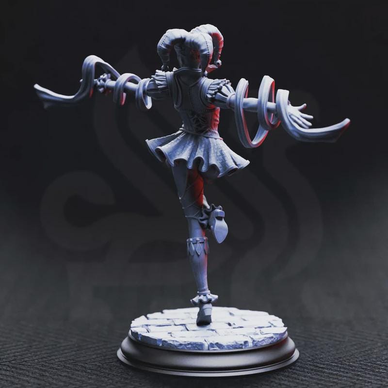 Sanguine – Vampire Jester | Fantasy D&D Miniature | Hero, Villain or NPC, Resin Model