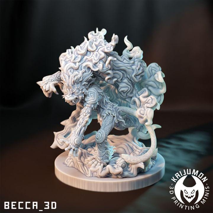 Kaijumon Chimchar, Monferno & Infernape | Resin Miniatures | Pokémon Kaiju Fusion Collectibles