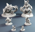 Kaijumon Nidoran Evoloution Line | Resin Miniatures | Pokémon Kaiju Fusion Collectibles