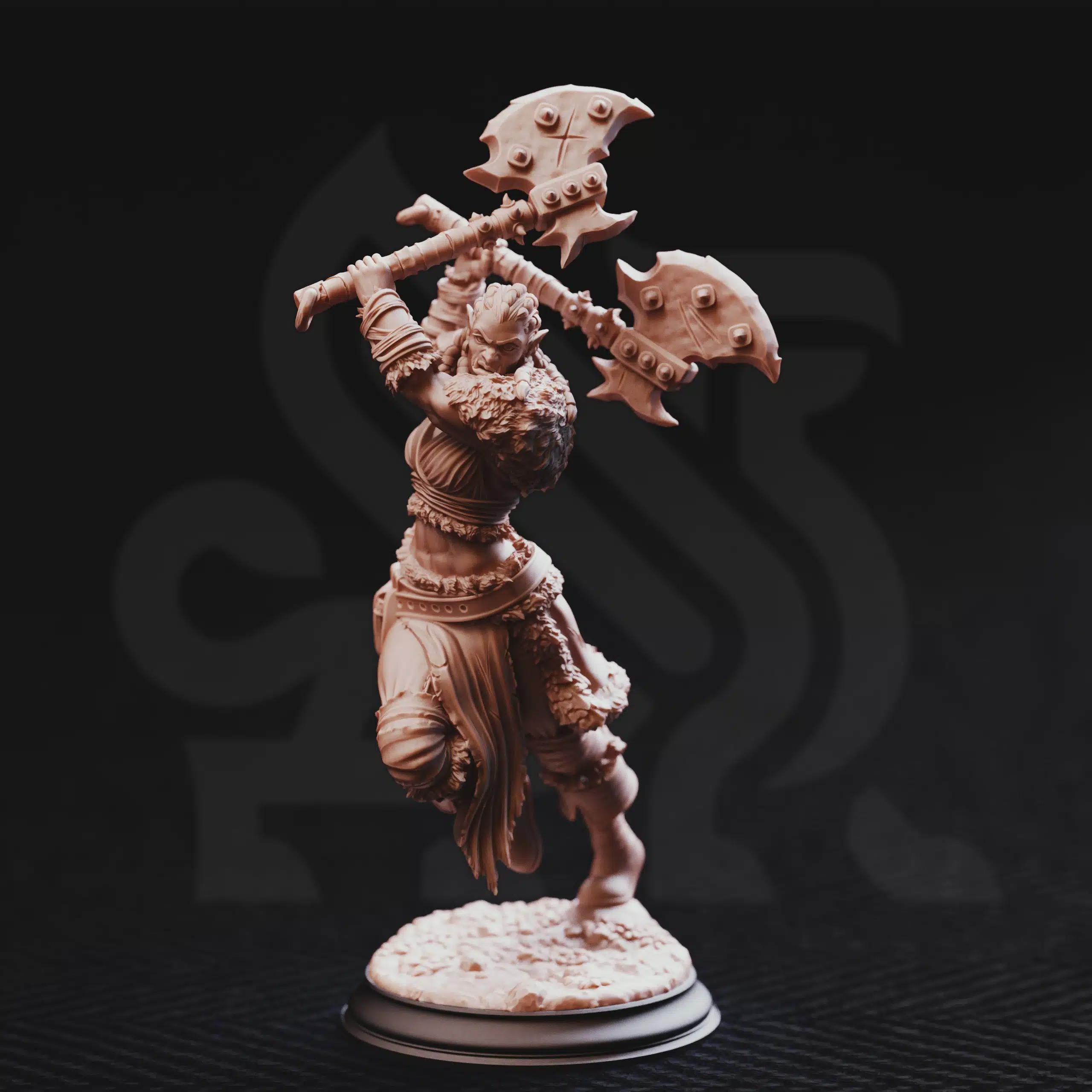 Tekrana of the Bloodfangs – Half-Orc Barbarian | Fantasy D&D Miniature | Hero, Villain or NPC, Resin Model