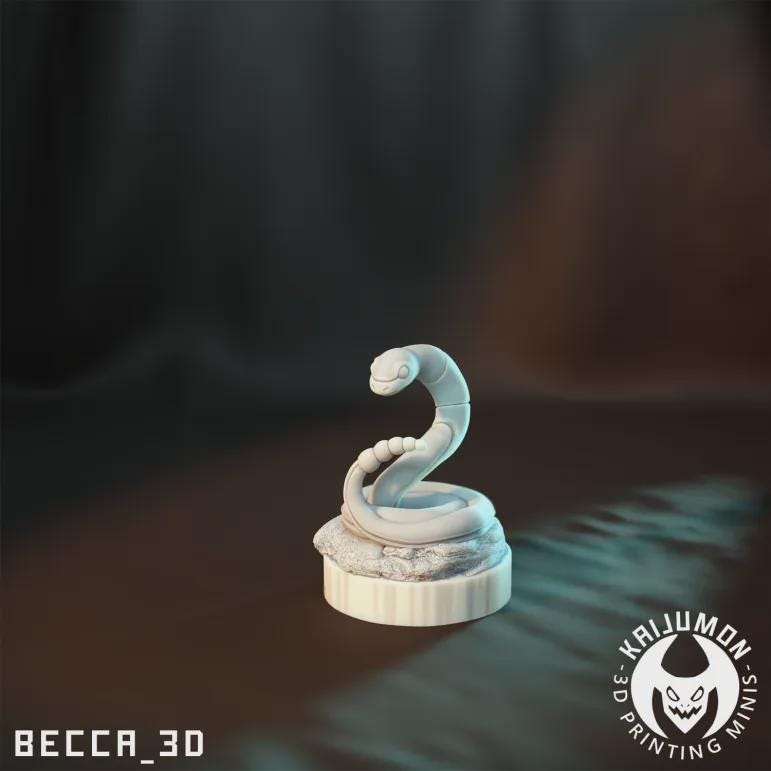 Kaijumon Ekans & Arbok | Resin Miniatures | Pokémon Kaiju Fusion Collectibles