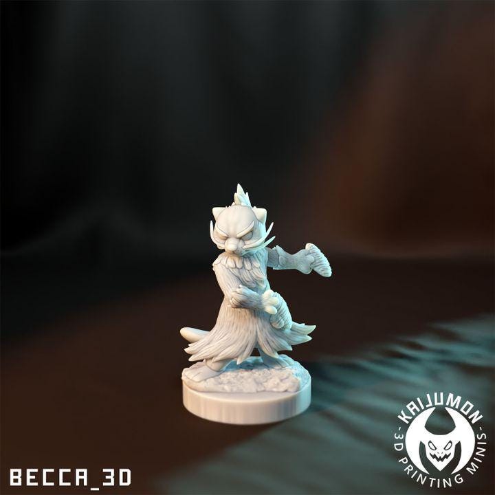 Kaijumon Oshawott, Dewott, Samurott & Mega Samurott | Resin Miniatures | Pokémon Kaiju Fusion Collectibles