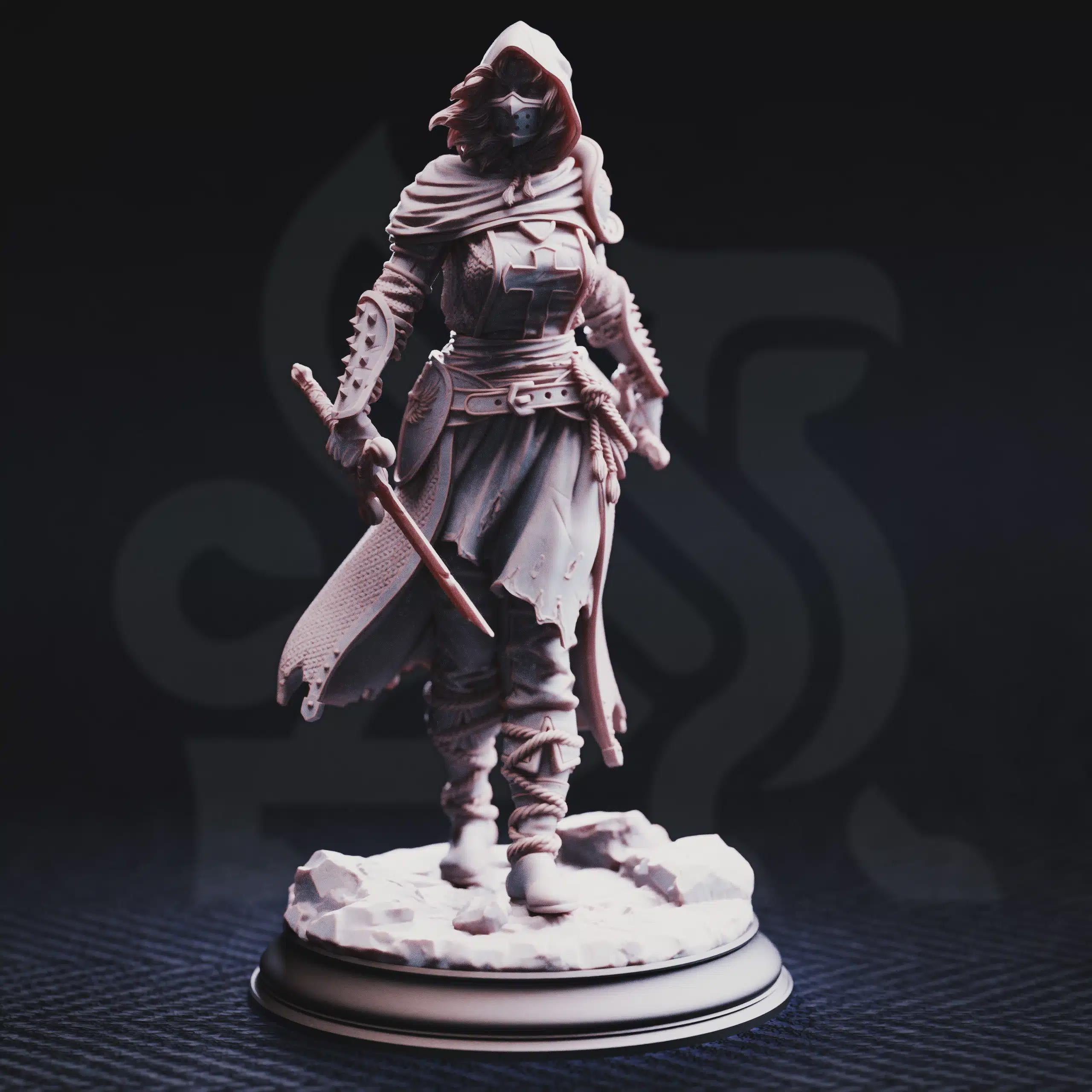 Delyna ro Unviel – Blade of Justice | Fantasy D&D Miniature | Hero, Villain or NPC, Resin Model