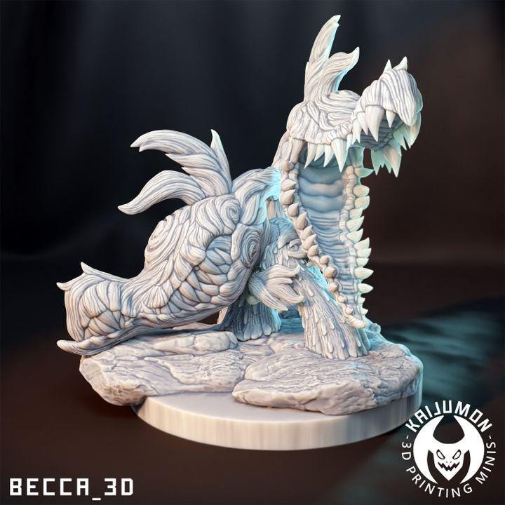 Kaijumon Mawile & Mega Mawile | Resin Miniatures | Pokémon Kaiju Fusion Collectibles