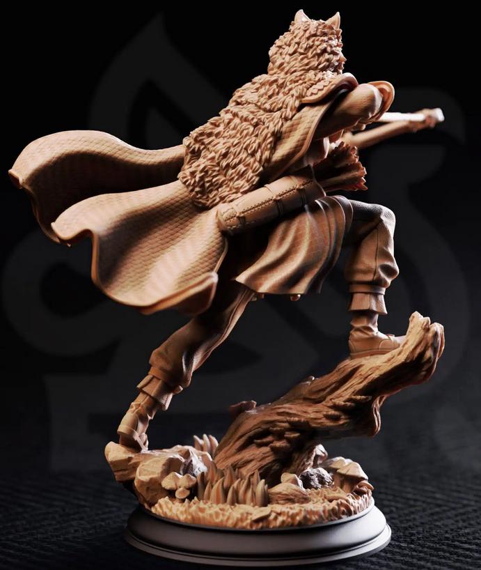 Vidarr Skallgrim – Nordic Hunter | Fantasy D&D Miniature | Resin Model