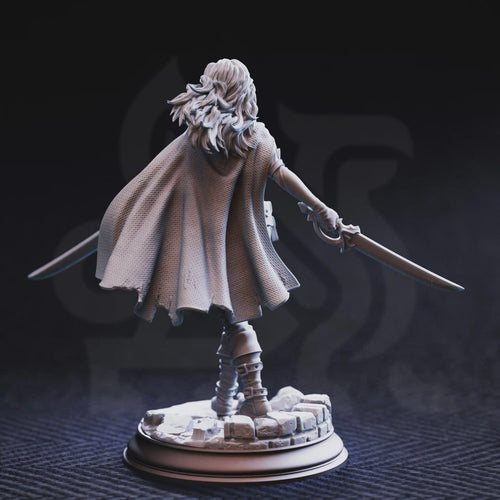 Angela “Cat-Eyes” Hardvin - Assassin Miniature | Fantasy D&D Miniature | Hero, Villain or NPC, Resin Model