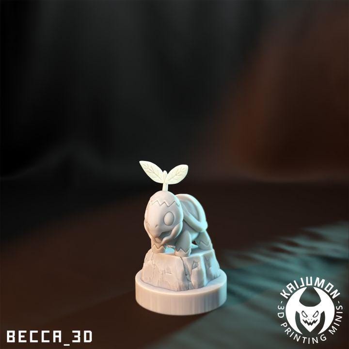 Kaijumon – Turtwig, Grotle & Torterra | Resin Miniatures | Pokémon Kaiju Fusion Collectibles