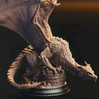 Azmordion the Ever-Prideful – Adult Silver Dragon | Fantasy Monster Miniature | D&D Creature, Boss Enemy, Resin Model