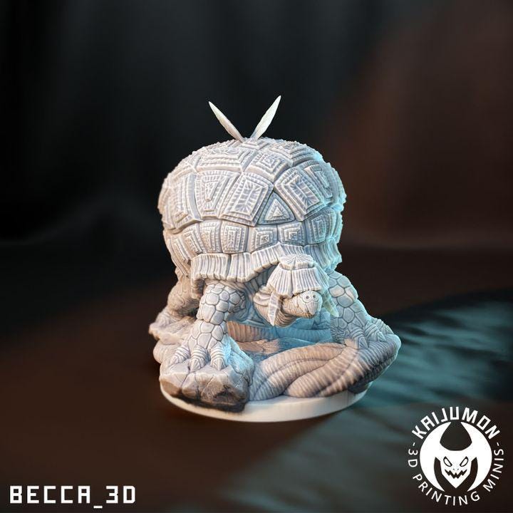 Kaijumon Evolution Line – Applin, Dipplin, Appletun, Flapple & Hydrapple | 3D Resin Printed Figures