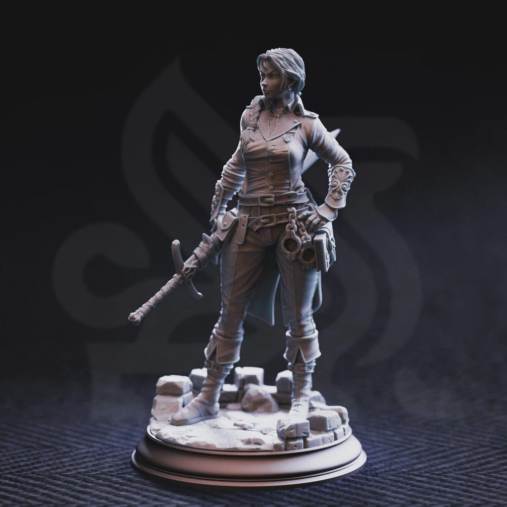 Lieutenant Gwendolen Proud | Fantasy D&D Miniature | Hero, Villain or NPC, Resin Model
