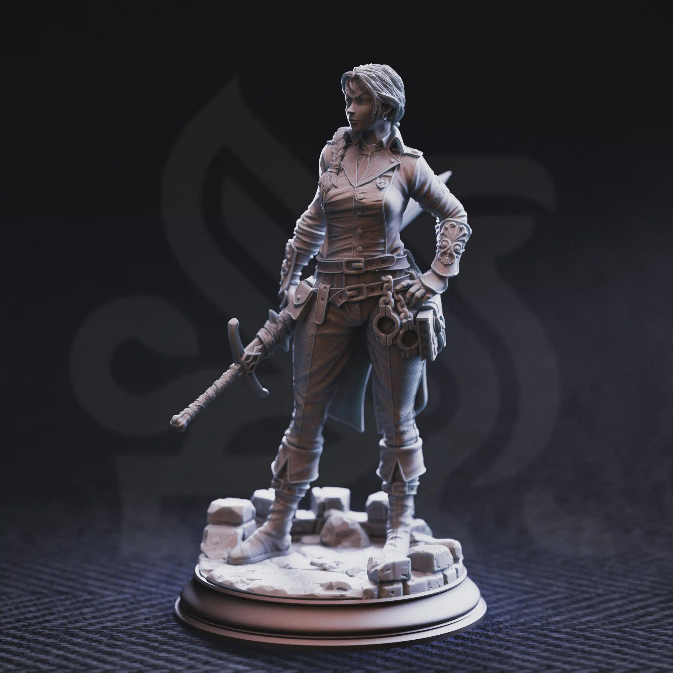 Lieutenant Gwendolen Proud | Fantasy D&D Miniature | Hero, Villain or NPC, Resin Model