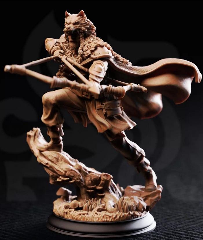 Vidarr Skallgrim – Nordic Hunter | Fantasy D&D Miniature | Resin Model