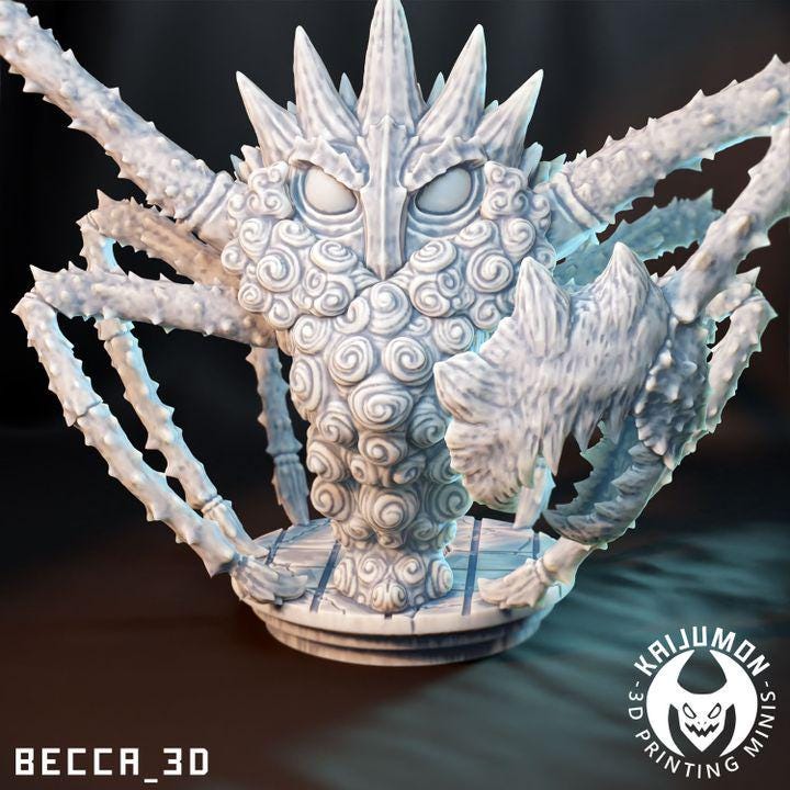 Kaijumon Krabby, Kingler & GMAX Kingler | Resin Miniatures | Pokémon Kaiju Fusion Collectibles