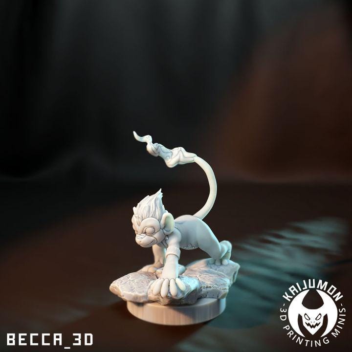 Kaijumon Chimchar, Monferno & Infernape | Resin Miniatures | Pokémon Kaiju Fusion Collectibles