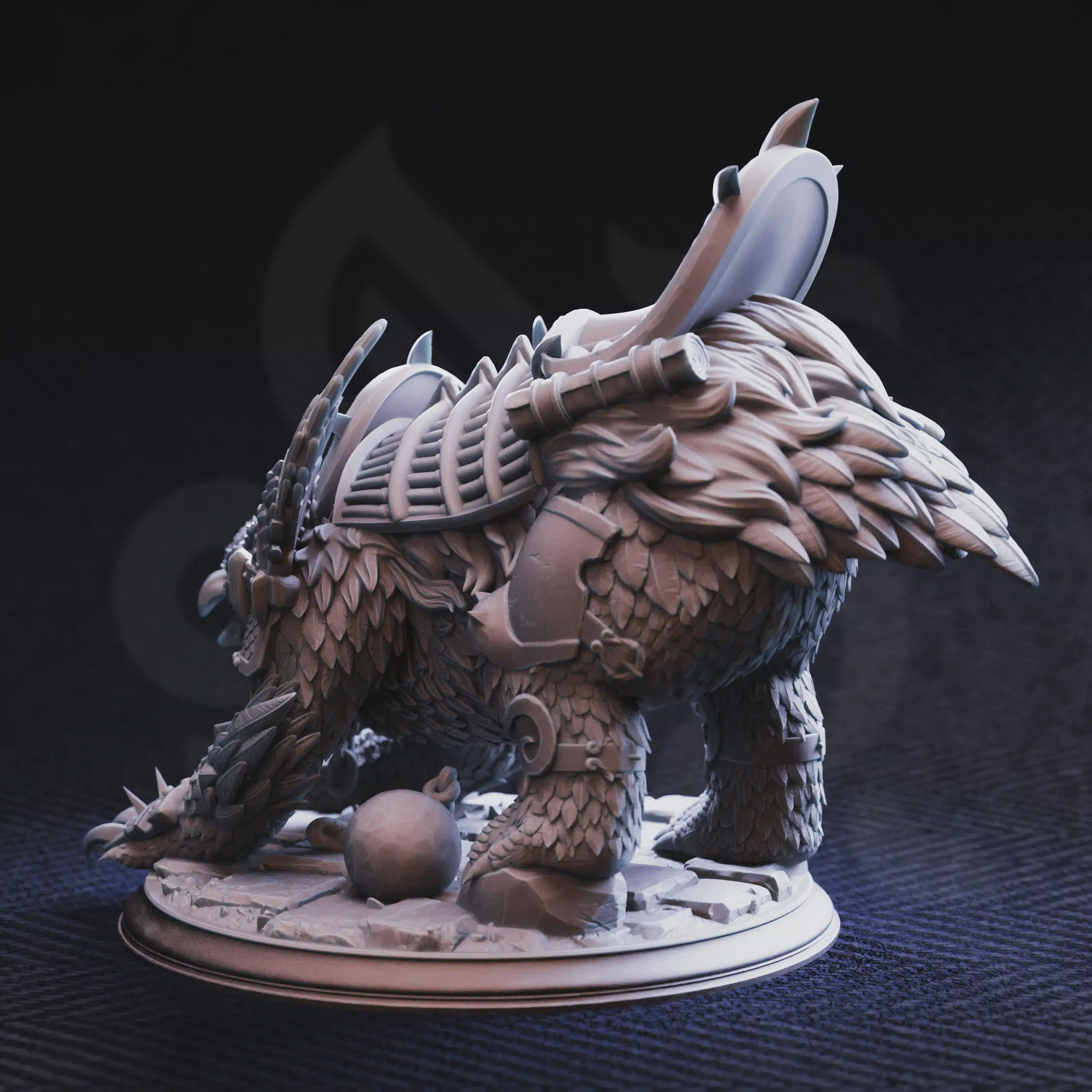 Old Betty - War Owlbear Miniature | Fantasy Monster Miniature | Resin Model