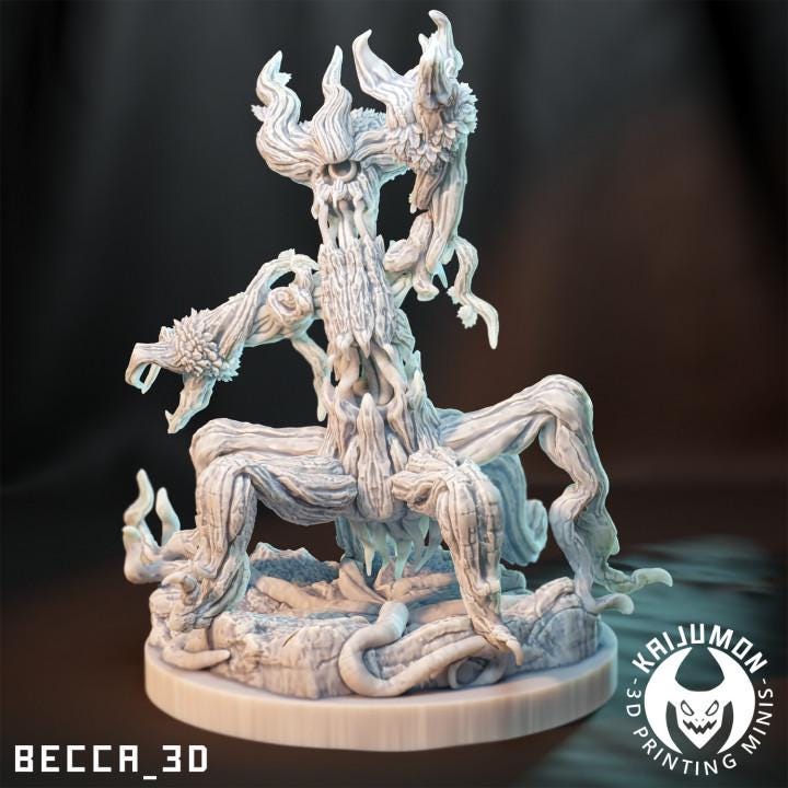 Kaijumon Phantump & Trevenant | Resin Miniatures | Pokémon Kaiju Fusion Collectibles