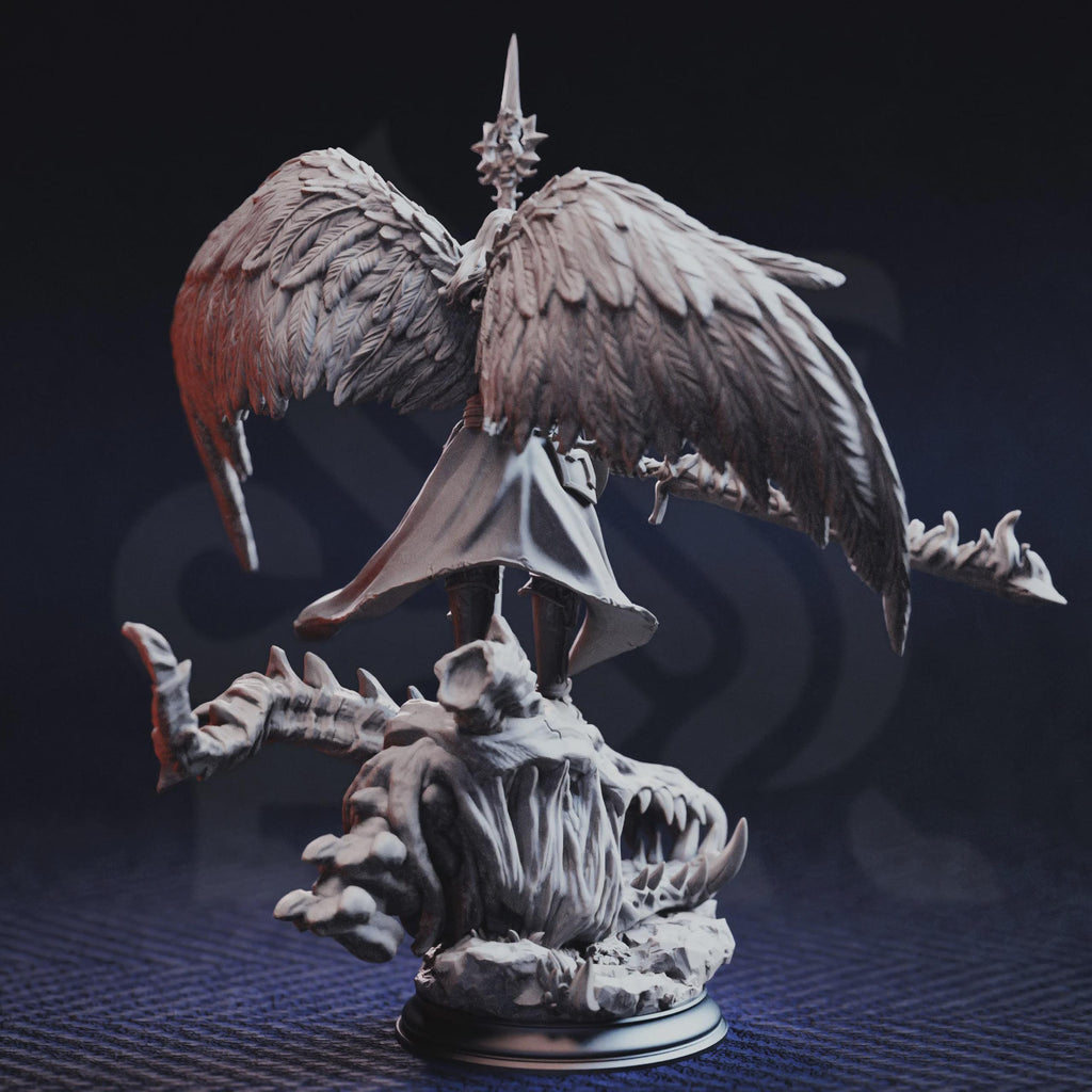 Tyrius the Reborn – Angel of Erdrydion | Fantasy D&D Miniature | Hero, Villain or NPC, Resin Model