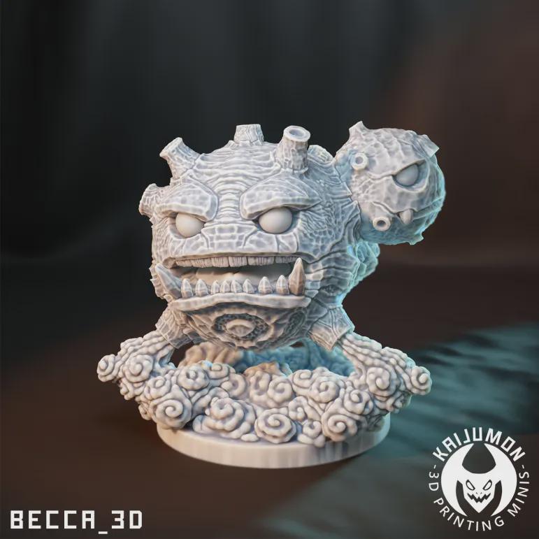 Kaijumon Koffin, Weezing & Galar Weezing | Resin Miniatures | Pokémon Kaiju Fusion Collectibles