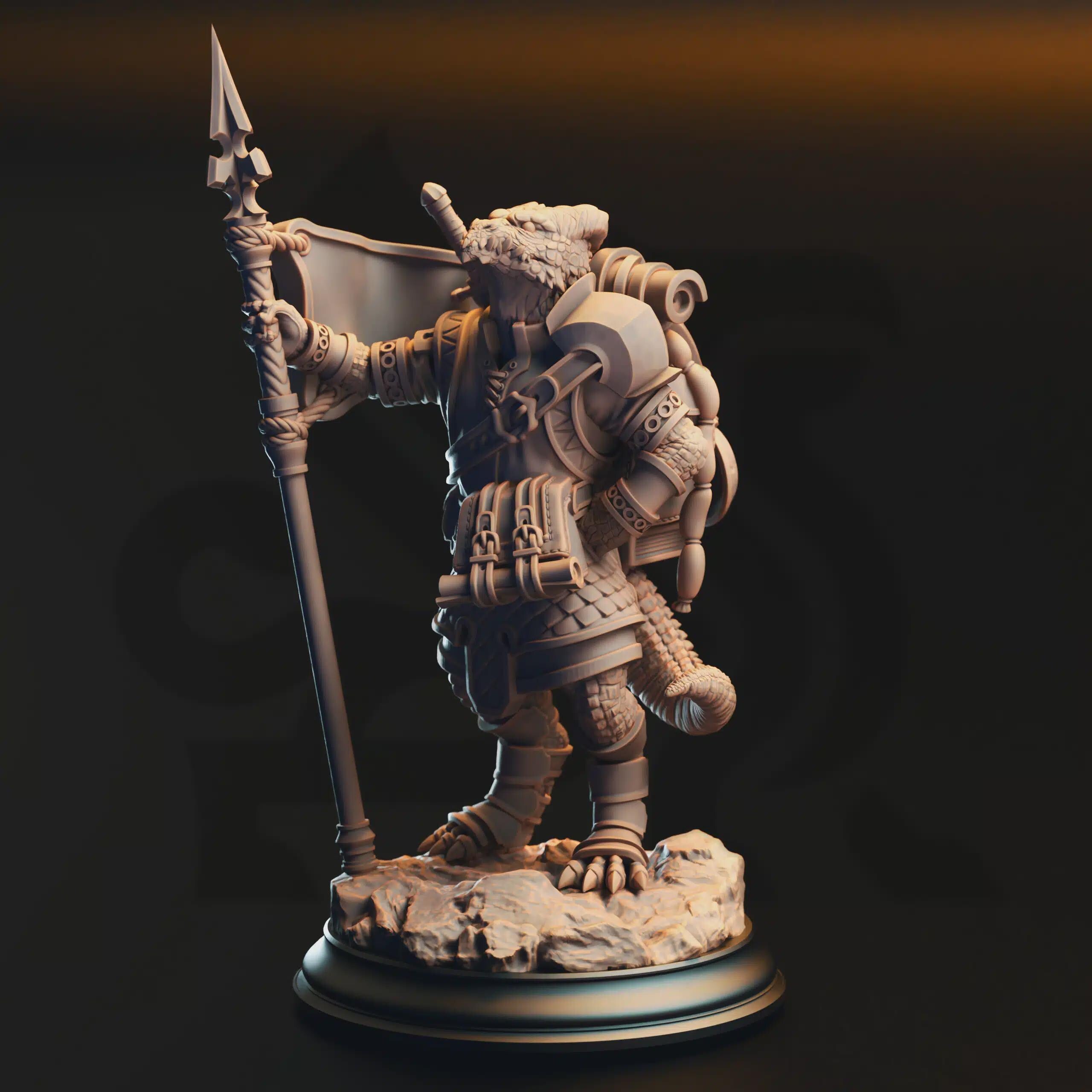 Archemen the Stouthearted – Silver Kobold Squire | Fantasy D&D Miniature | Hero, Villain or NPC, Resin Model