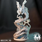 Kaijumon Rayquazza & Mega Rayquazza | Resin Miniatures | Pokémon Kaiju Fusion Collectibles