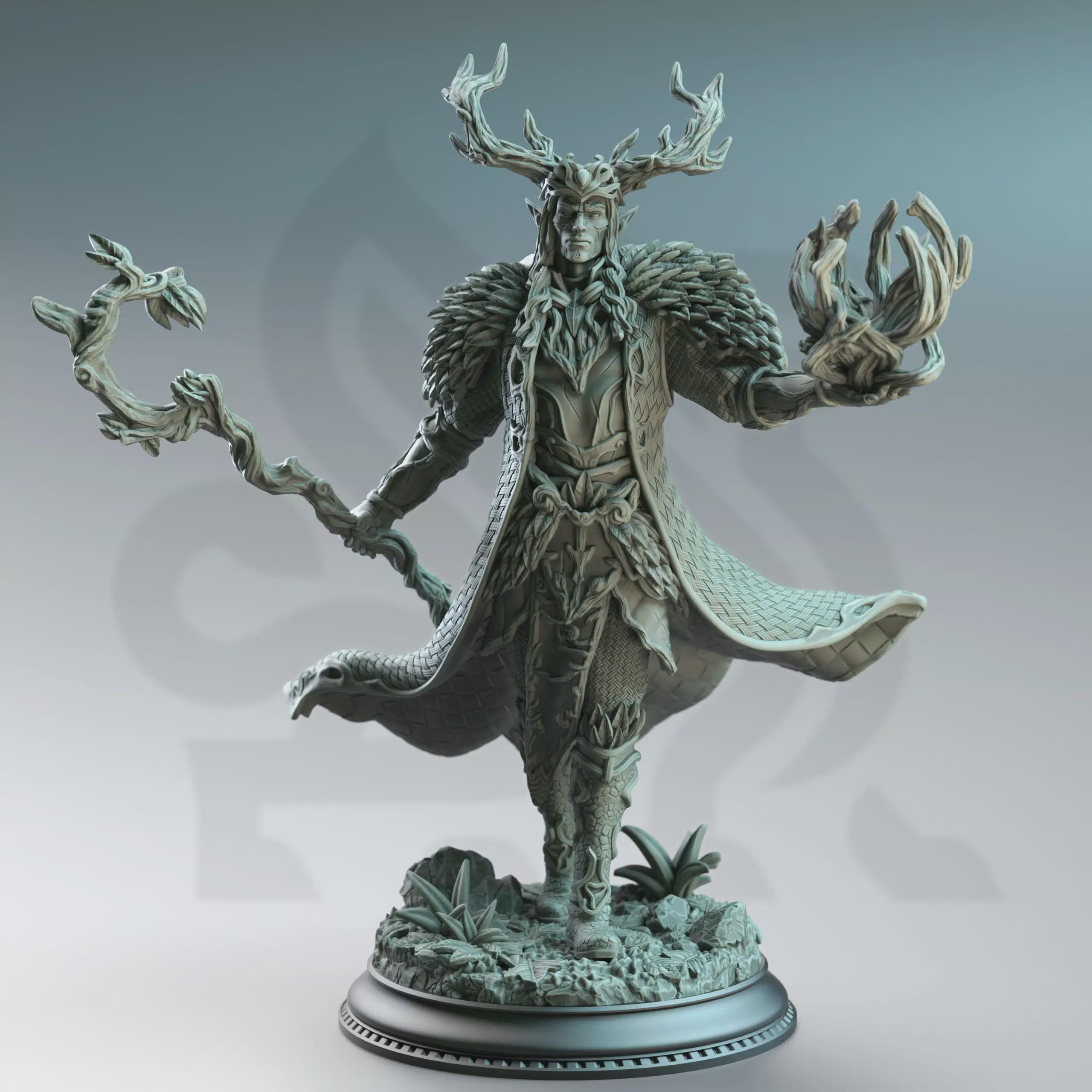 Pontifax the Emerald Eyed – Fey Court Wizard | Fantasy D&D Miniature | Hero, Villain or NPC, Resin Model