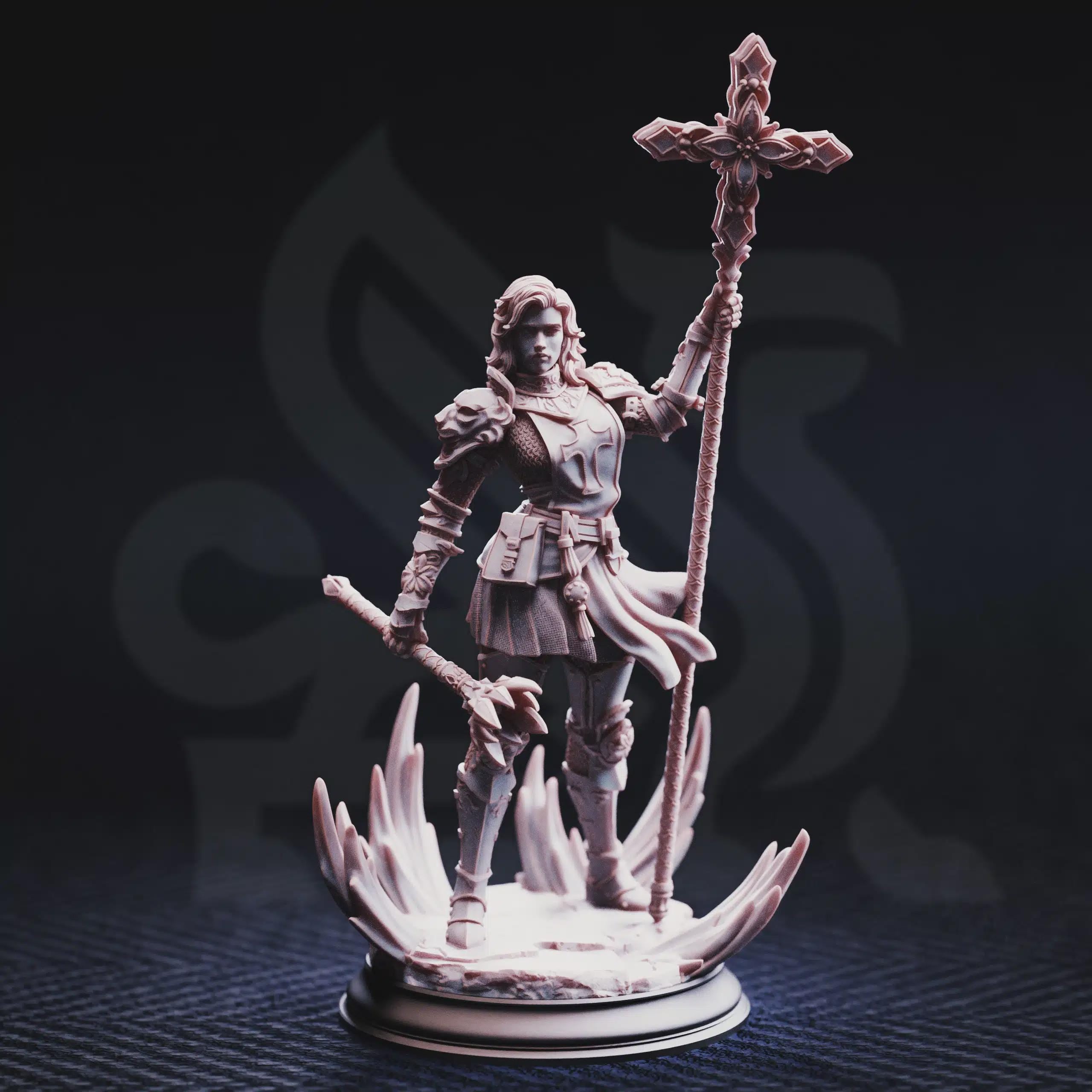 Sara Rosewood – Cleric of Cedhelieth | Fantasy D&D Miniature | Hero, Villain or NPC, Resin Model