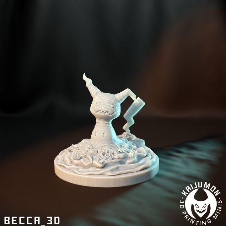Kaijumon Mimikyu (Pose 1 & Pose 2) | Resin Miniatures | Pokémon Kaiju Fusion Collectibles