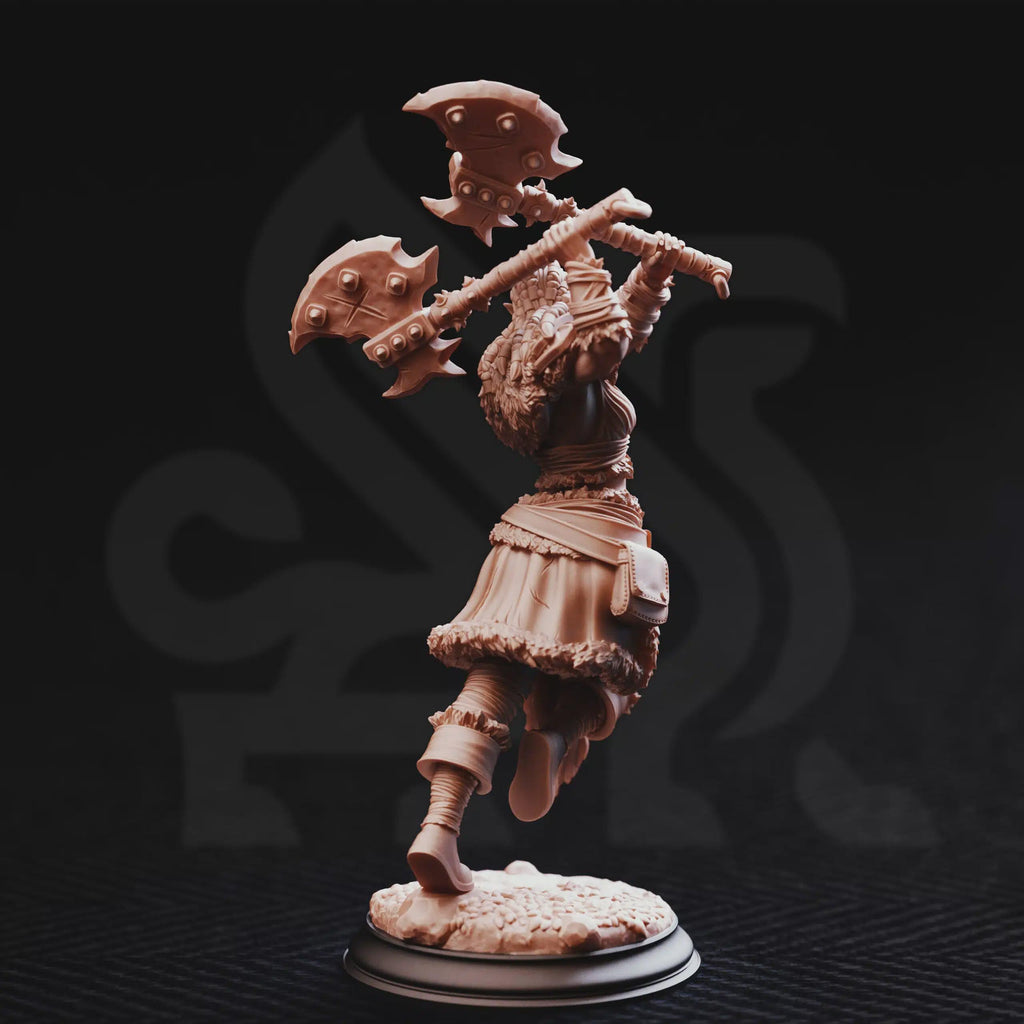 Tekrana of the Bloodfangs – Half-Orc Barbarian | Fantasy D&D Miniature | Hero, Villain or NPC, Resin Model