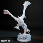 Kaijumon Aerodactyl & Mega Aerodactyl | 3D Resin Printed Figure | Unpainted Miniature for Painting, Display, or TTRPG