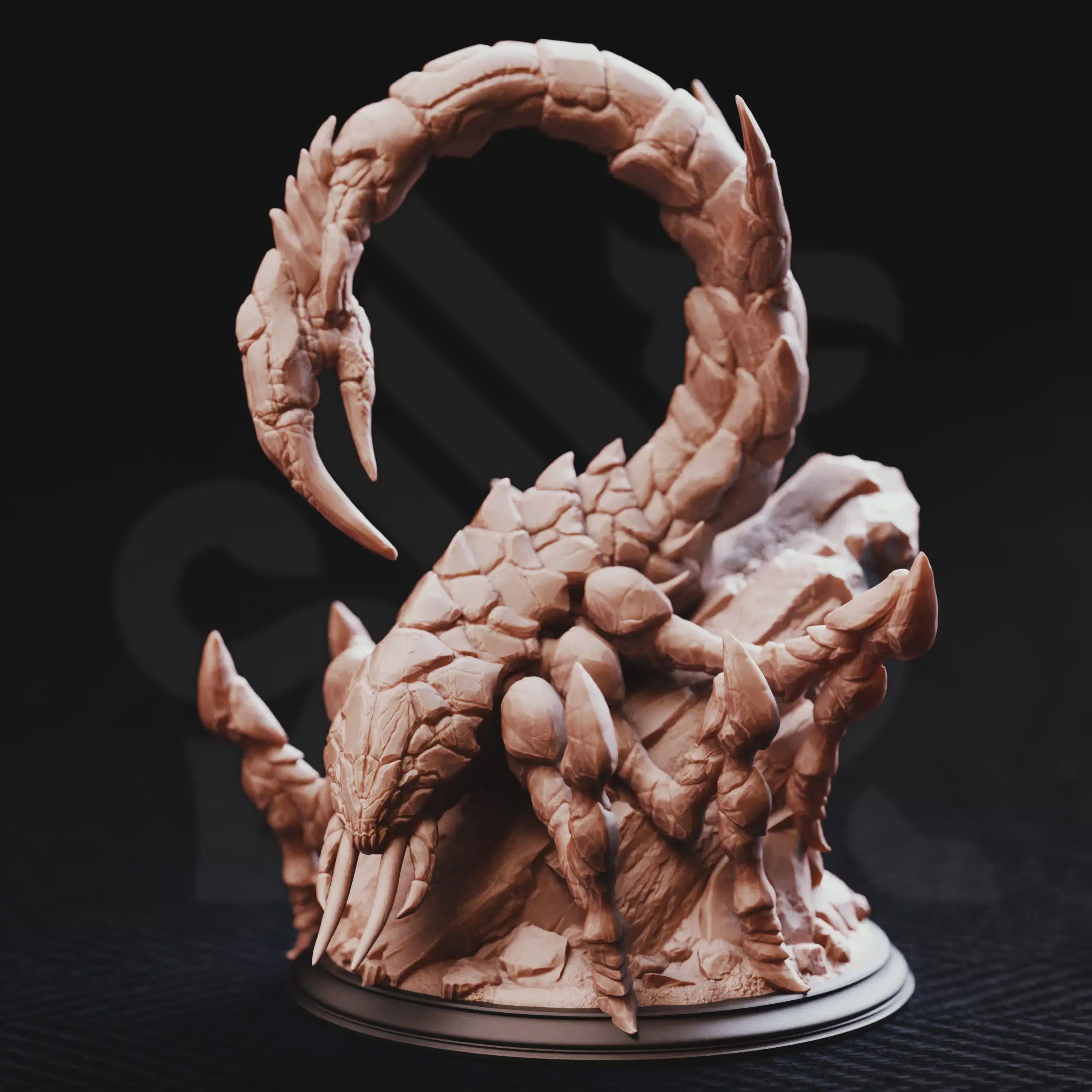 Ashqarid – Sand Strider | Fantasy Monster Miniature | D&D Creature, Boss Enemy, Resin Model