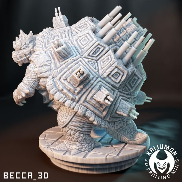 Kaijumon – Squirtle, Wartortle, Blastoise, Mega Blastoise & GMAX Blastoise | Resin Miniatures | Pokémon Kaiju Fusion Collectibles