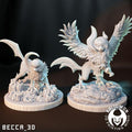 Kaijumon Absol & Mega Absol | Resin Miniatures | Pokémon Kaiju Fusion Collectibles