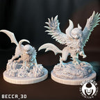 Kaijumon Absol & Mega Absol | Resin Miniatures | Pokémon Kaiju Fusion Collectibles