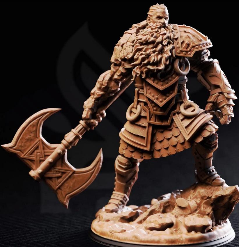 Surtson – Fire Jötunn | Fantasy Monster Miniature | Resin Model