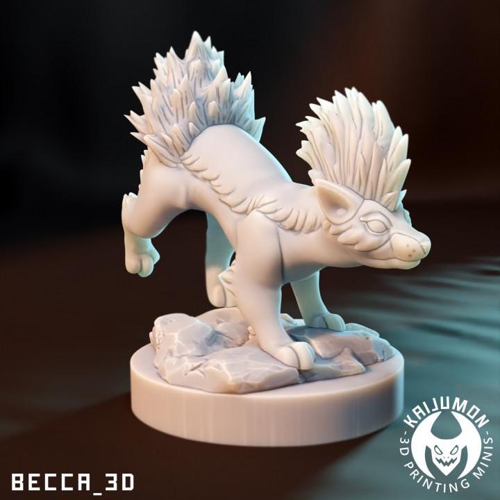 Kaijumon – Cyndaquil, Quilava, Typhlosion & Hisuian Typhlosion| 3D Resin Printed Figures