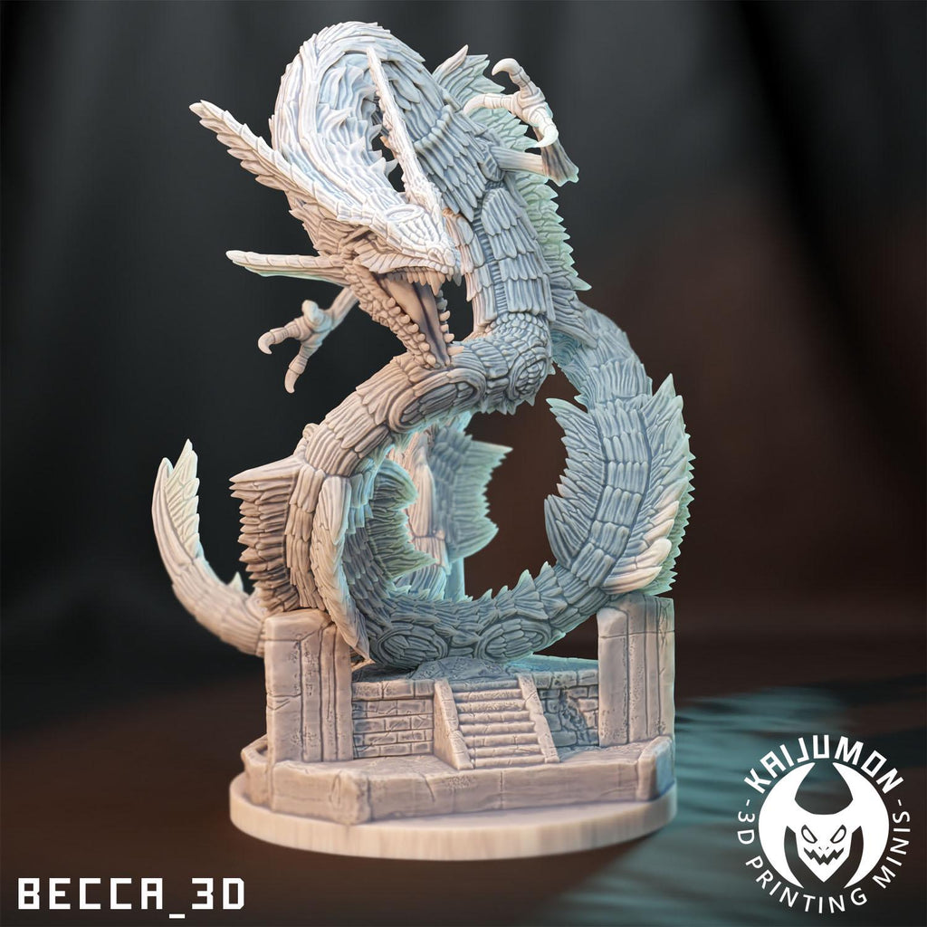 Kaijumon Rayquazza & Mega Rayquazza | Resin Miniatures | Pokémon Kaiju Fusion Collectibles