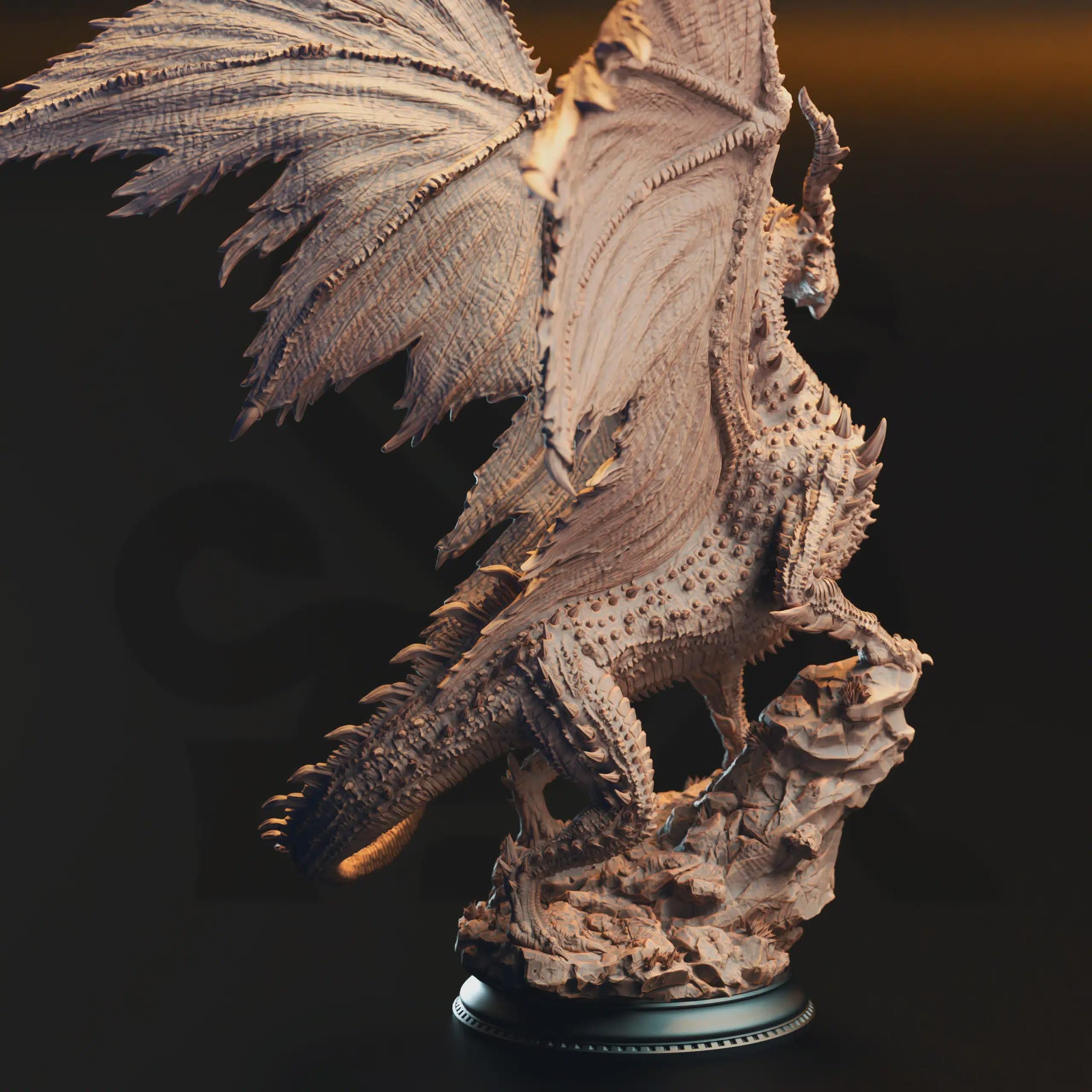 Sovram the Betrayed – Elder Black Dragon | Fantasy Monster Miniature | D&D Creature, Boss Enemy, Resin Model