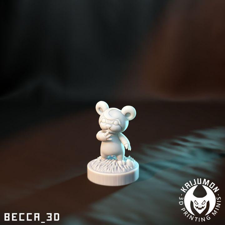 Kaijumon – Teddiursa, Ursaring, Bloodmoon & Luna Ursaring | Resin Miniatures | Pokémon Kaiju Fusion Collectibles